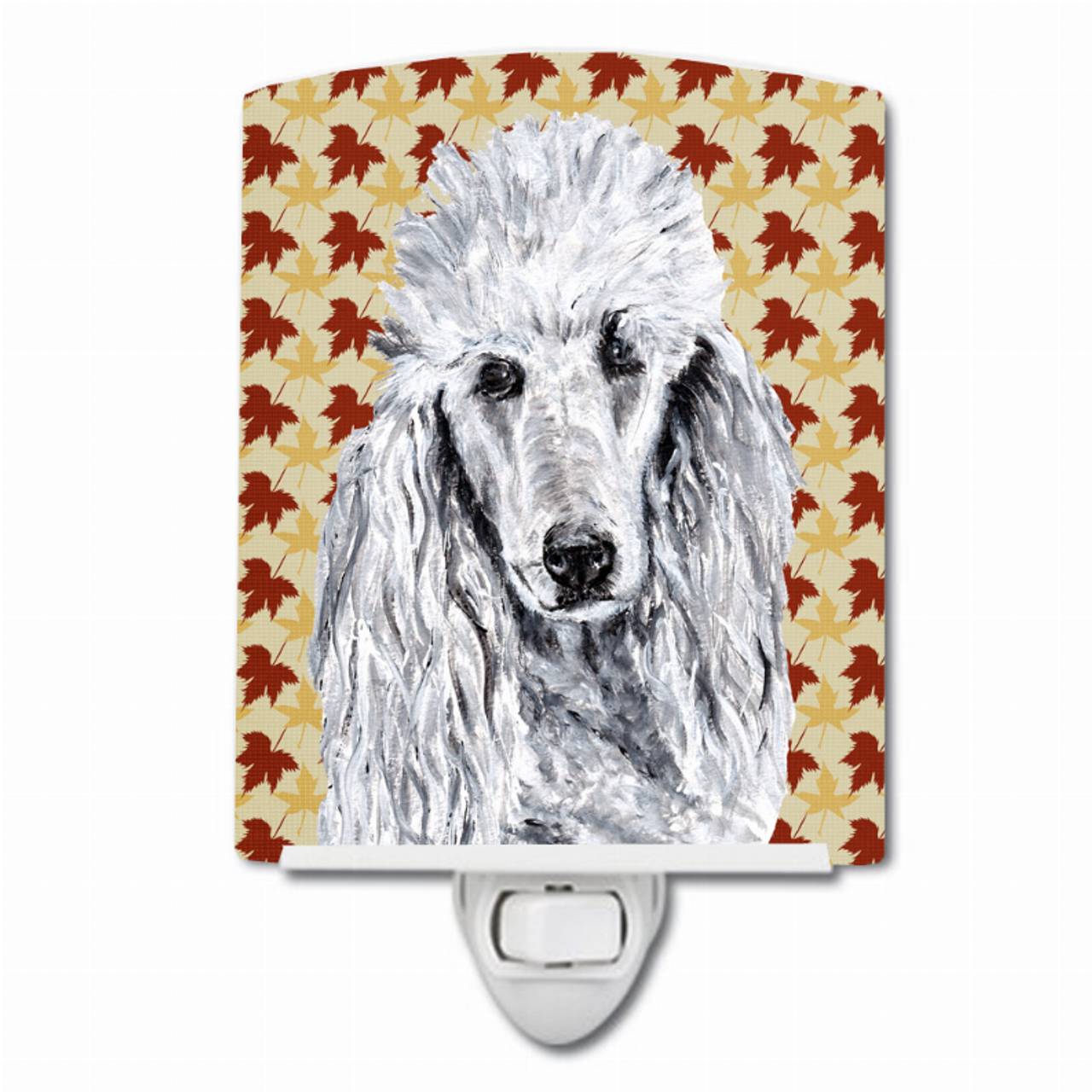 Fall Leaves Dog Art Portrait Ceramic Night Light - SC9679CNL