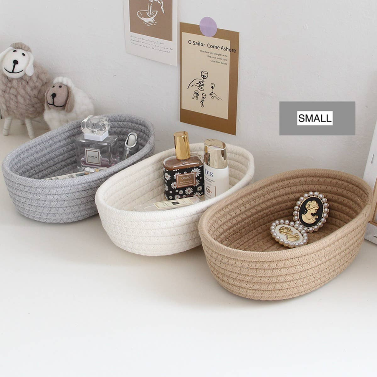 Handmade Sustainable Rope Basket Organizer - CSCORD255