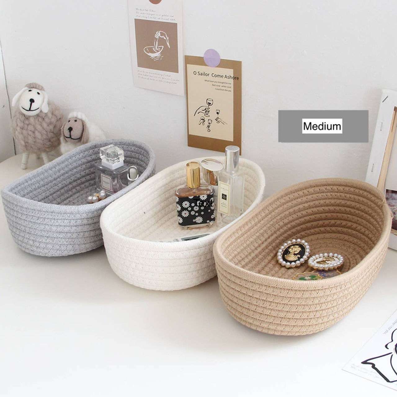 Handmade Sustainable Rope Basket Organizer - CSCORD254