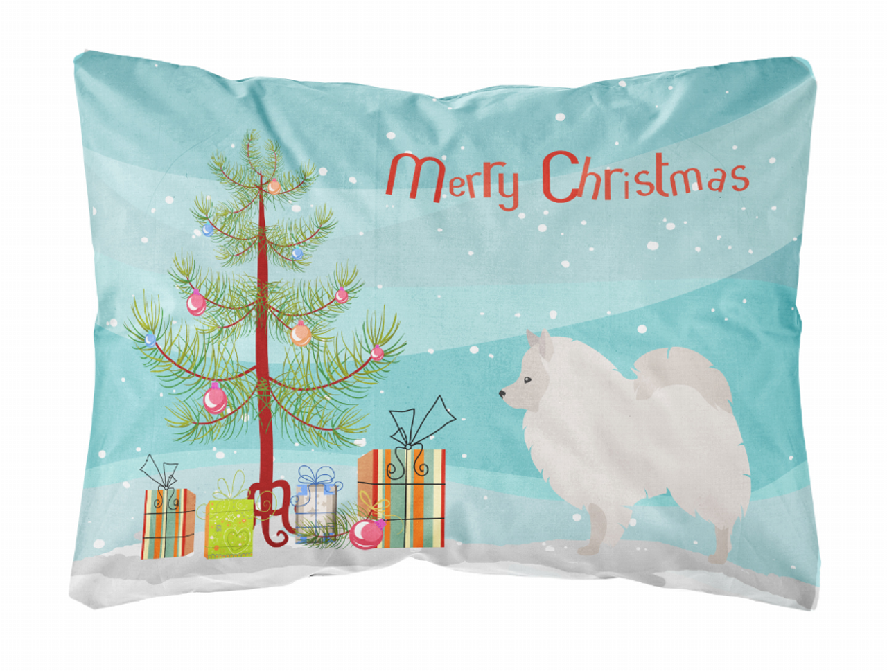 Christmas Tree Dog Art Canvas Fabric Decorative Pillow Style 2 - BB8479PW1216