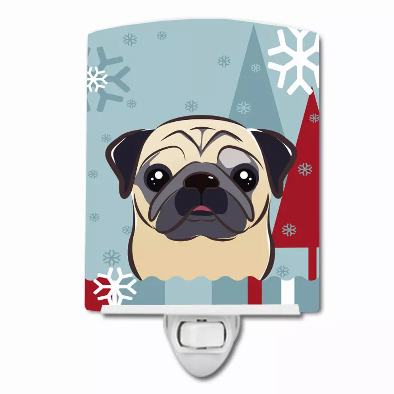 Winter Holiday Design with Dog Ceramic Night Light - S000213B001695P099151V000