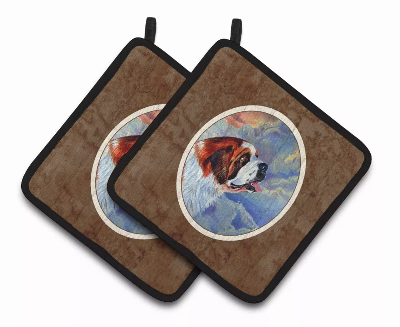 Dog Artwork Pair of Pot Holders - S000213B001695P069332V004