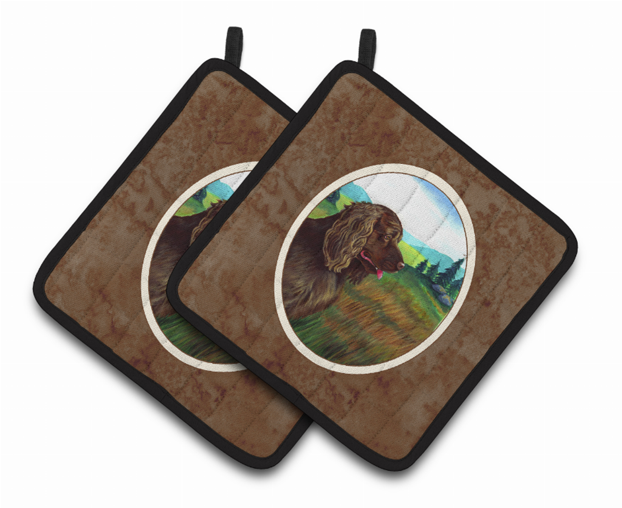 Dog Artwork Pair of Pot Holders - 7122PTHD