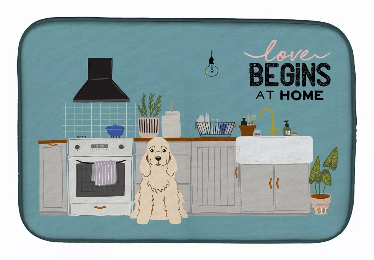 Dog Kitchen Scene Dish Drying Mat - S000213B001695P020171V011