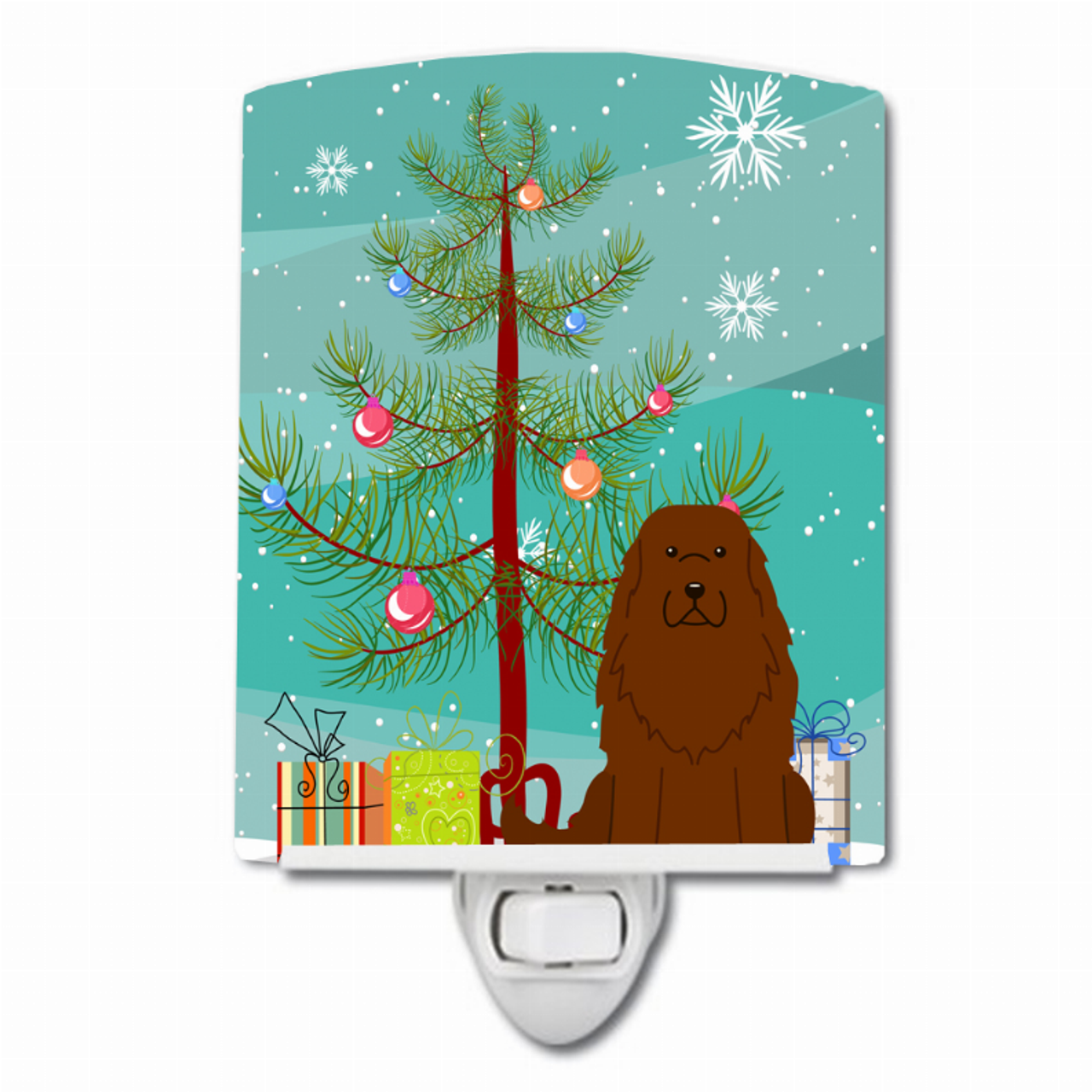 Christmas Tree and Dog Ceramic Night Light - BB4175CNL