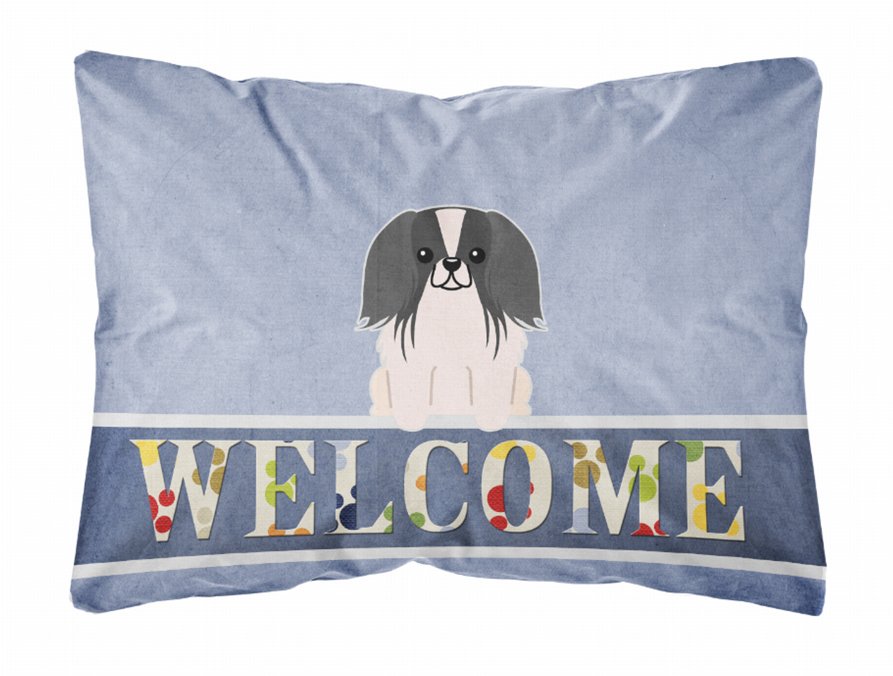 Welcome Dog Art Canvas Fabric Decorative Pillow - BB5686PW1216