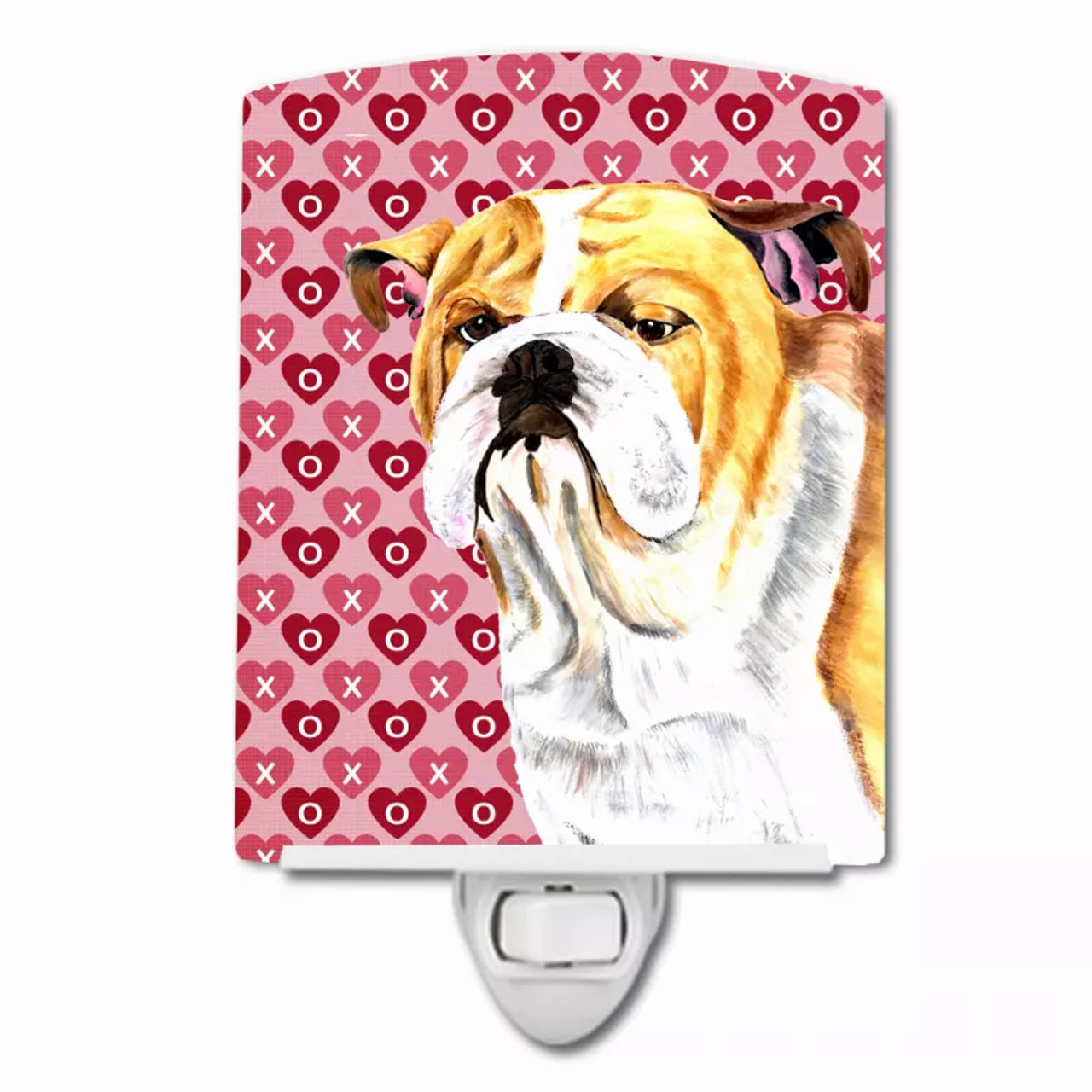 Hearts Love and Valentine's Day Dog Art Ceramic Night Light - S000213B001695P103338V000