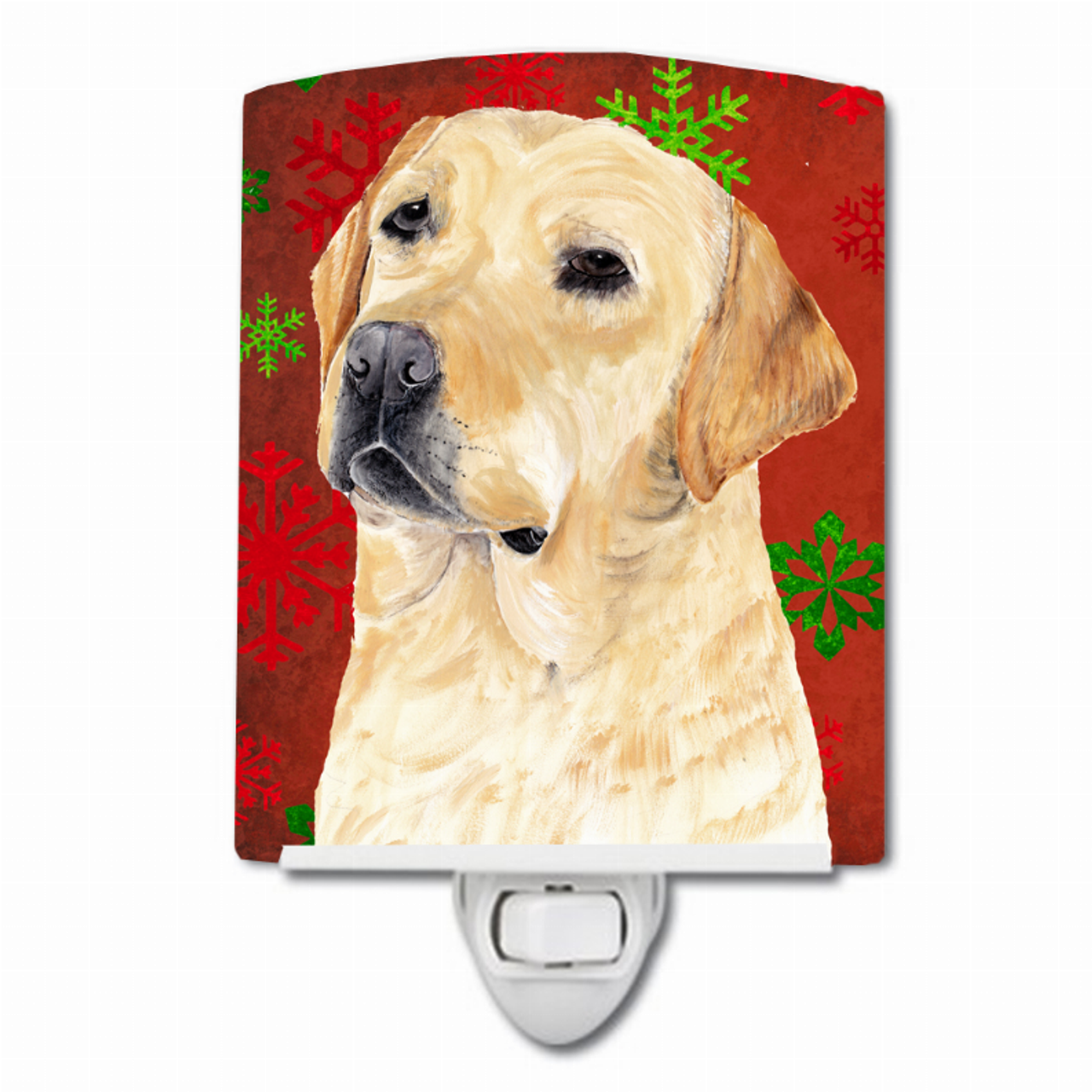 Snowflakes Holiday Dog Art Ceramic Night Light - S000213B001695P103099V000