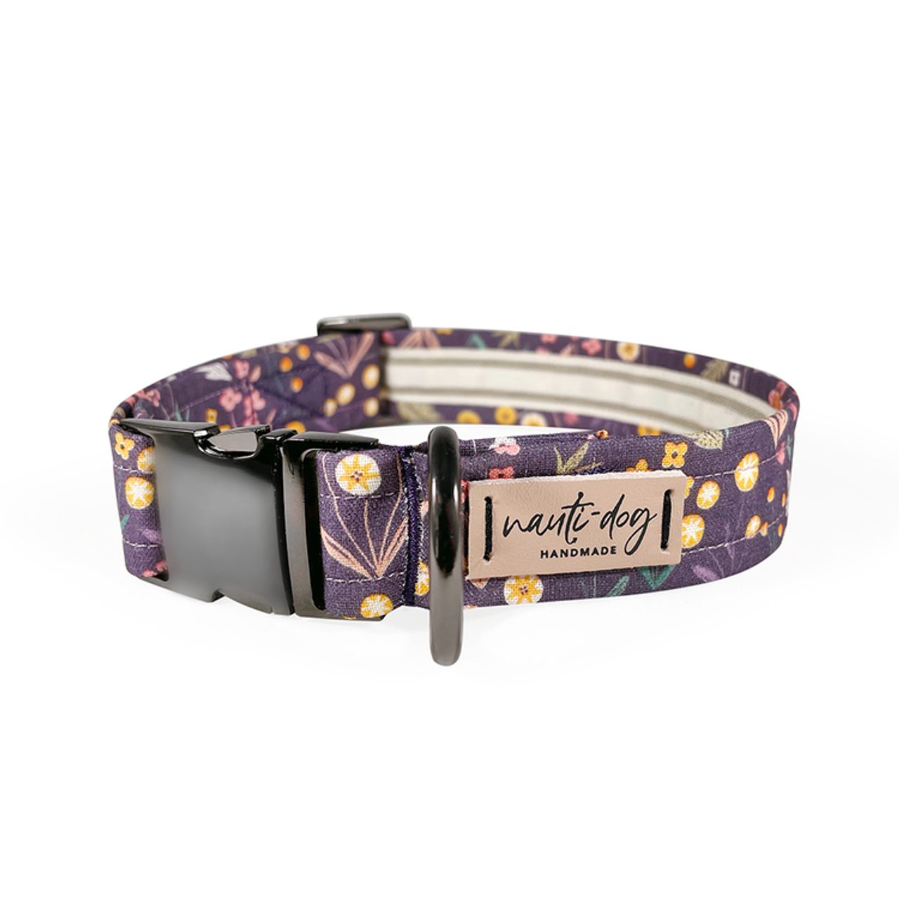Meadow Plum Floral Buckle & Martingale Dog Collar - S002793B002925P000073V056