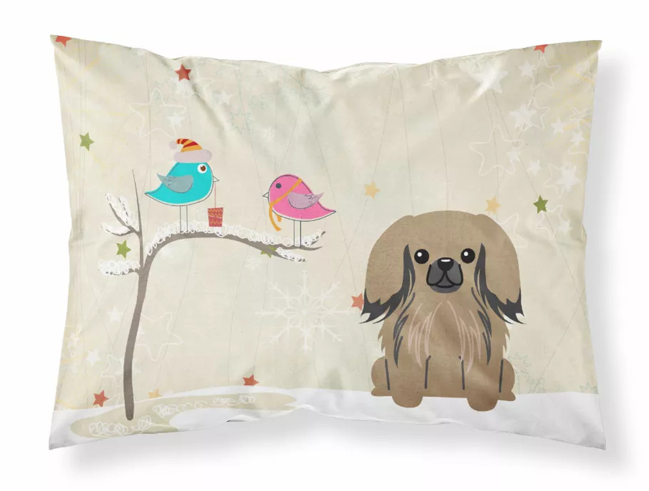 Christmas Presents between Friends Dog Fabric Standard Pillowcase - S000213B001695P069892V000