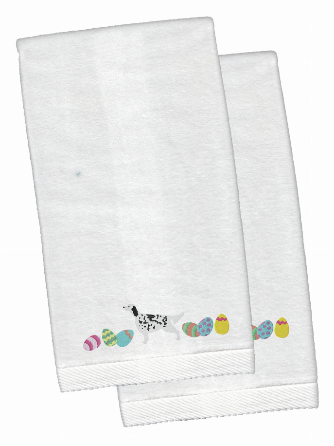 Easter Dog Design White Embroidered Plush Hand Towel Set of 2 - S000213B001695P115086V000