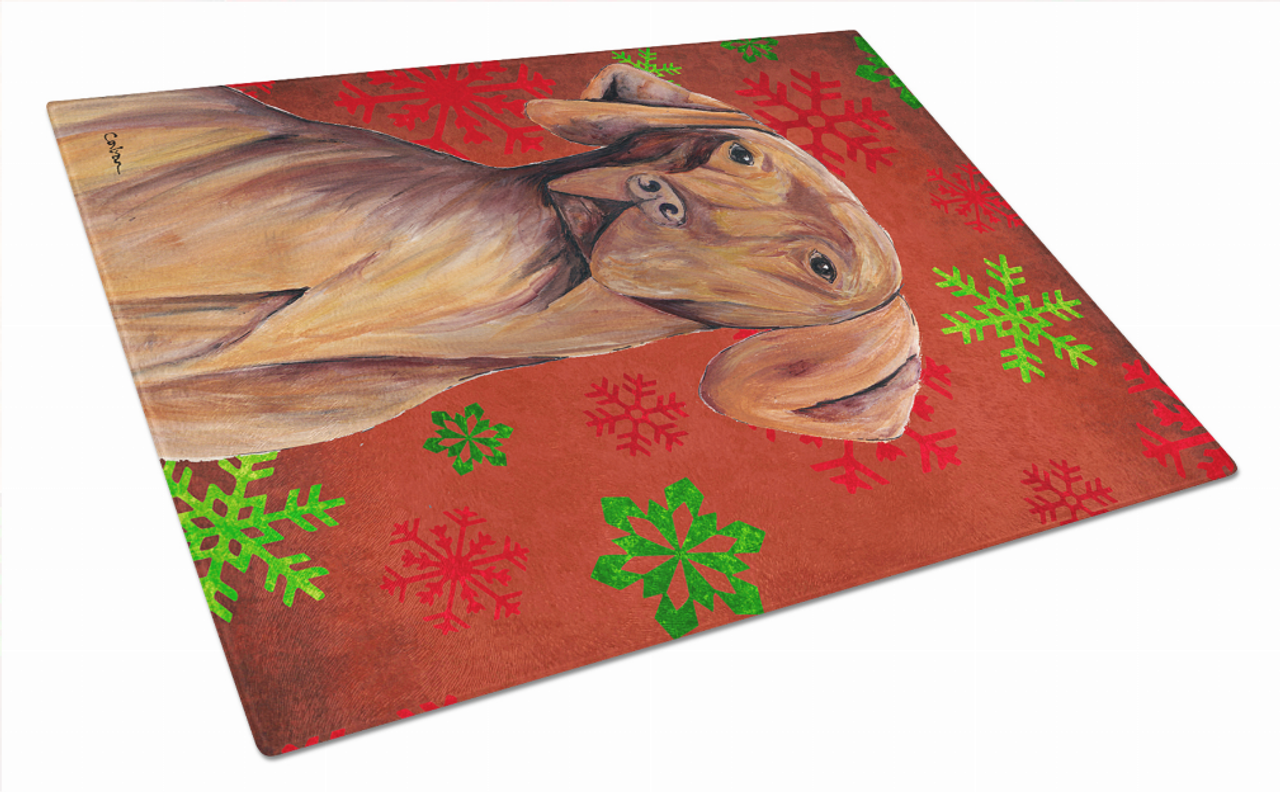 Christmas Design Dog Print Glass Cutting Board Large - SC9418LCB