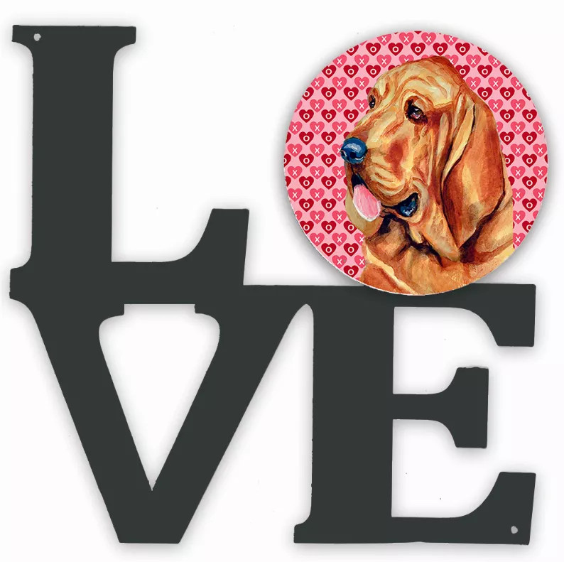 Dog Hearts Love and Valentine's Day Portrait Metal Wall Artwork LOVE - S000213B001695P012585V000
