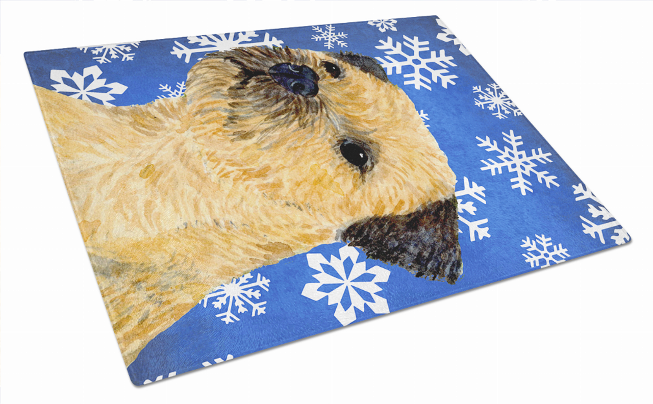 Christmas Design Dog Print Glass Cutting Board Large - LH9278LCB