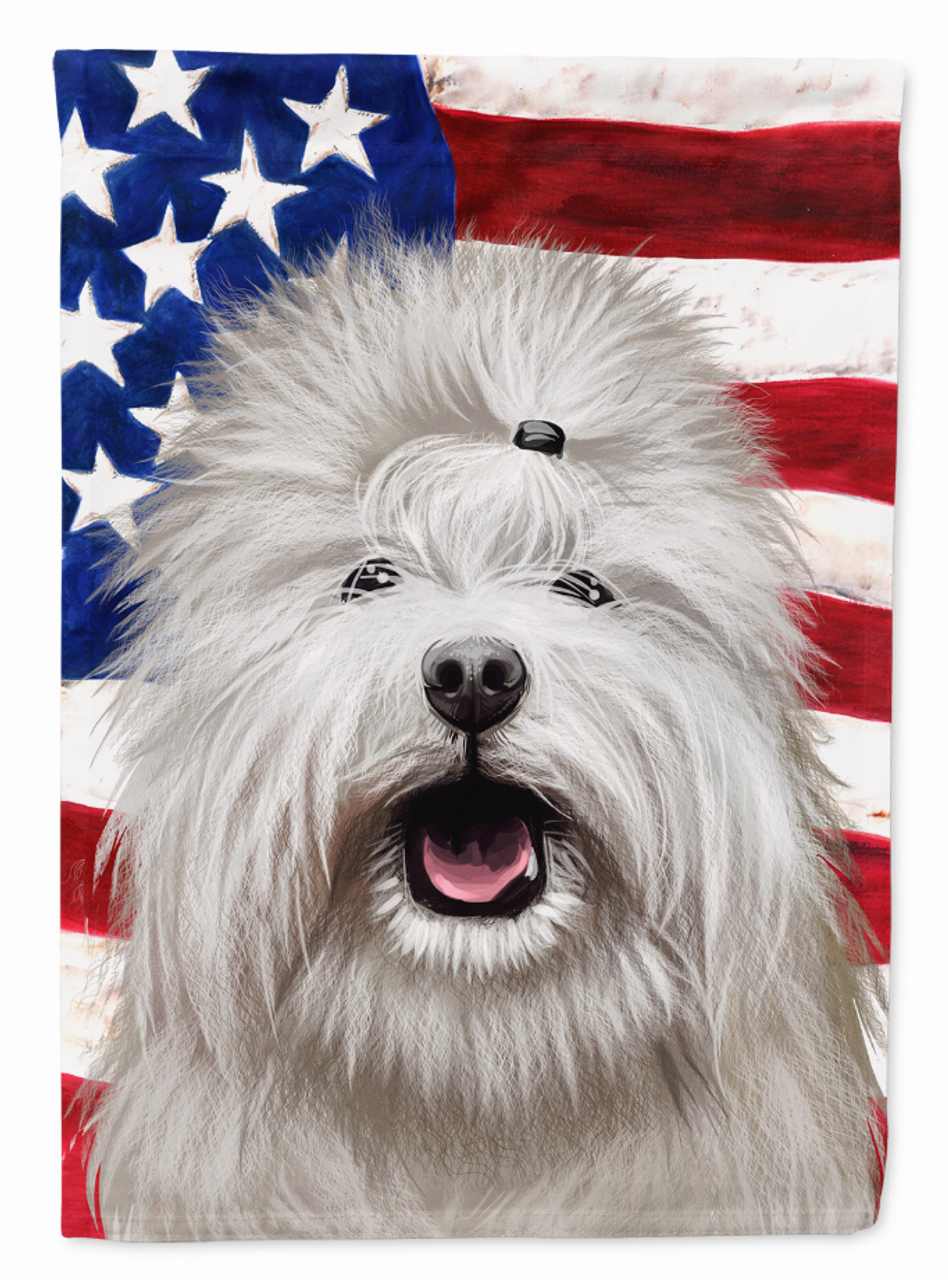 American Flag with Dog Artwork Flag Garden Size - CK6495GF