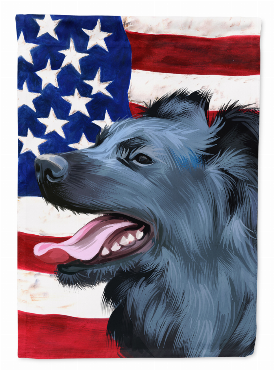 American Flag with Dog Artwork Flag Garden Size - CK6497GF