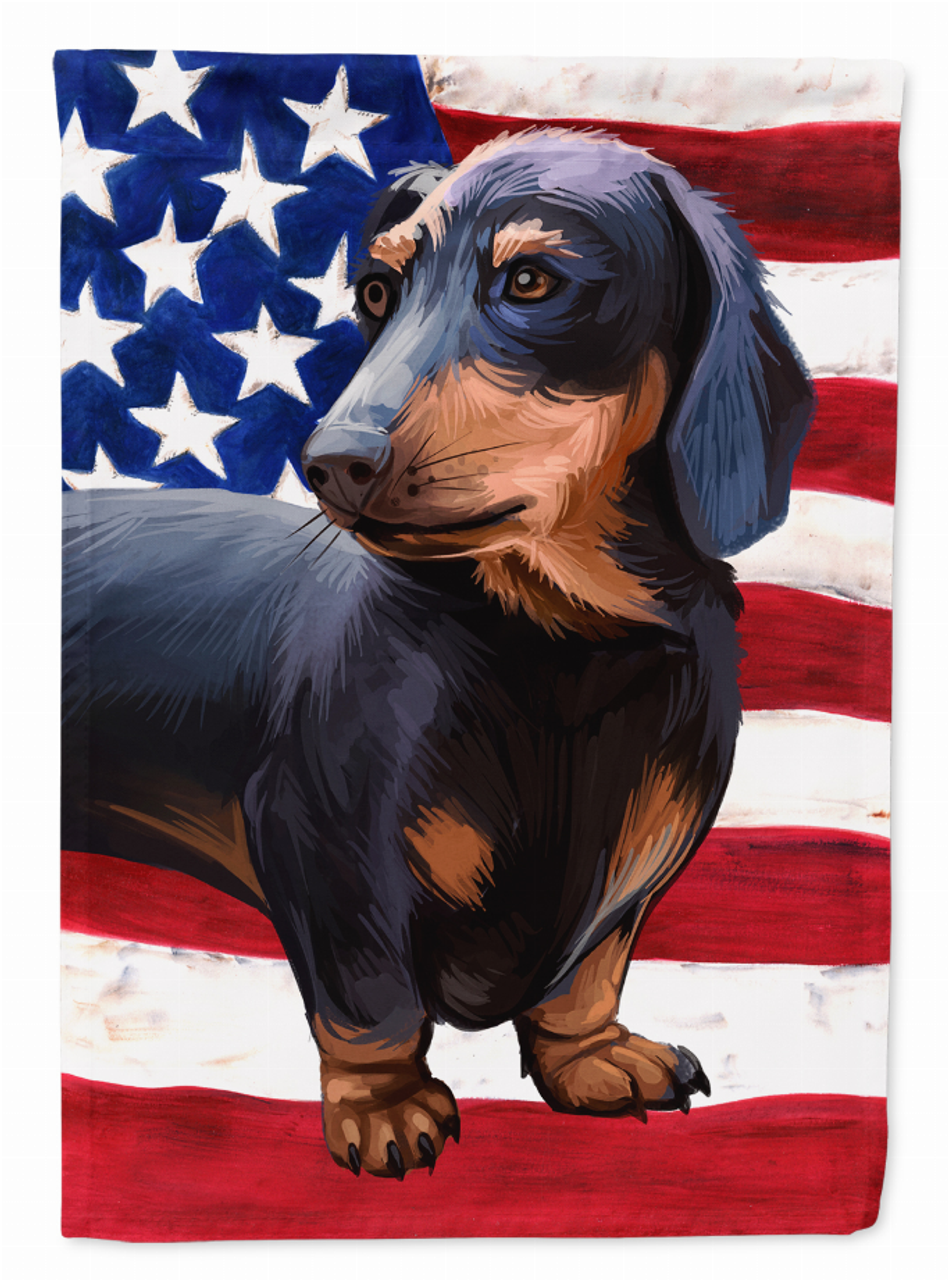 American Flag with Dog Artwork Flag Garden Size - CK6500GF