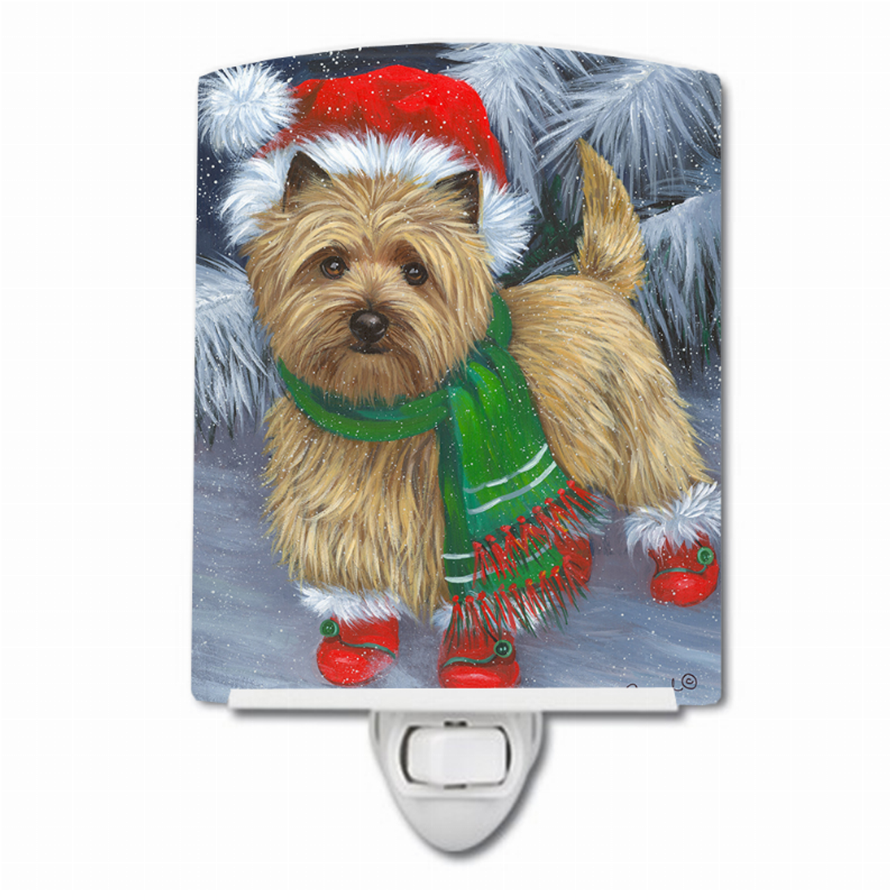 Christmas Dog Art Ceramic Night Light - S000213B001695P020825V010