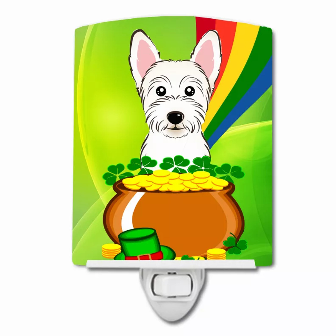 St. Patrick's Day Design with Dog Ceramic Night Light - S000213B001695P099301V000