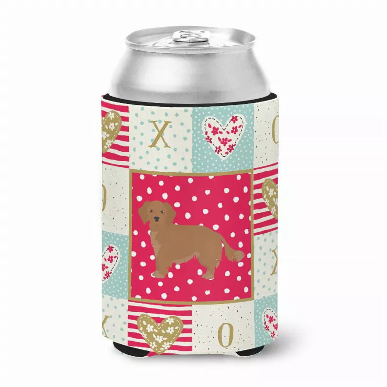 Patchwork Love with Dog Can or Bottle Hugger - S000213B001695P010150V000