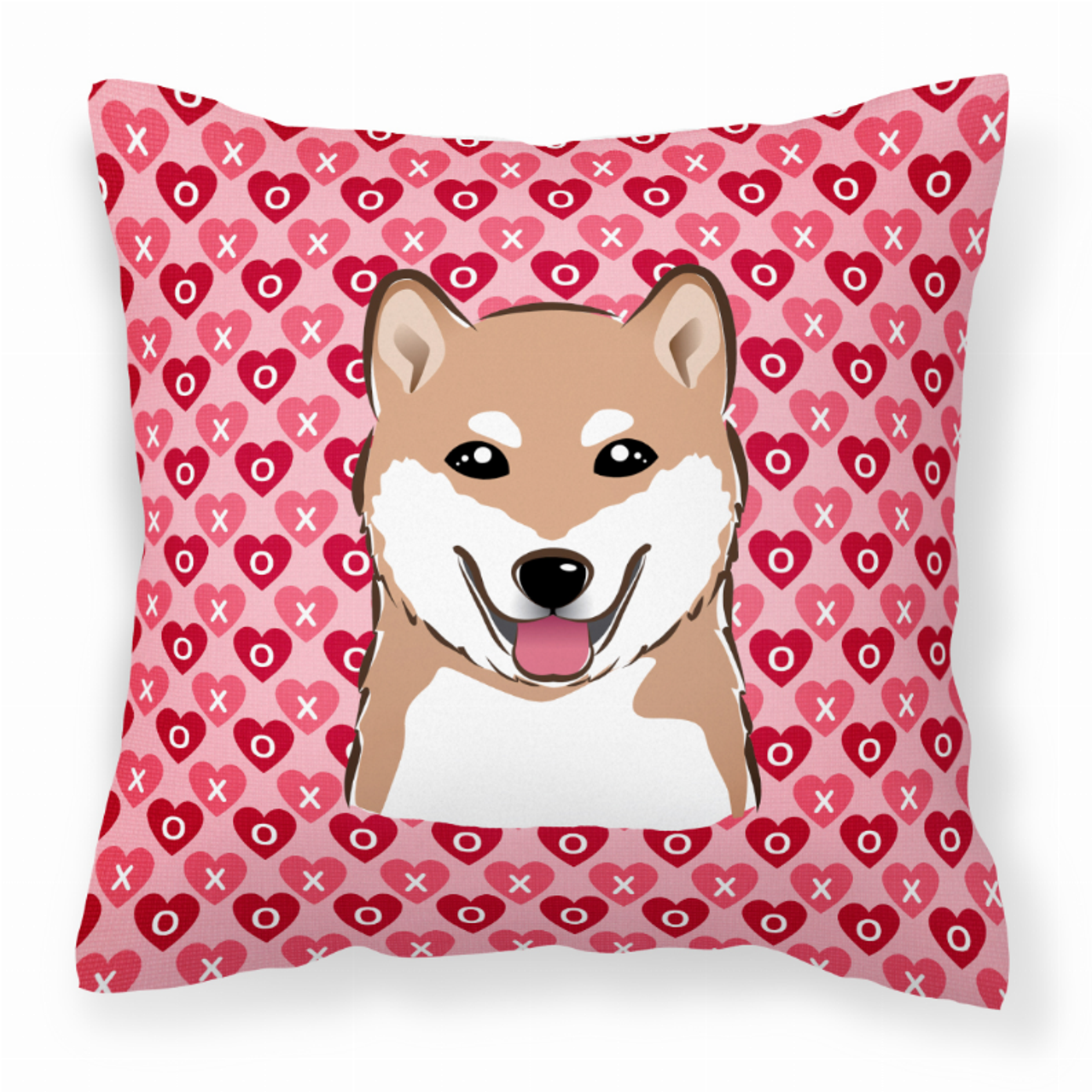 Love Design with Dog Fabric Decorative Pillow - BB5295PW1414