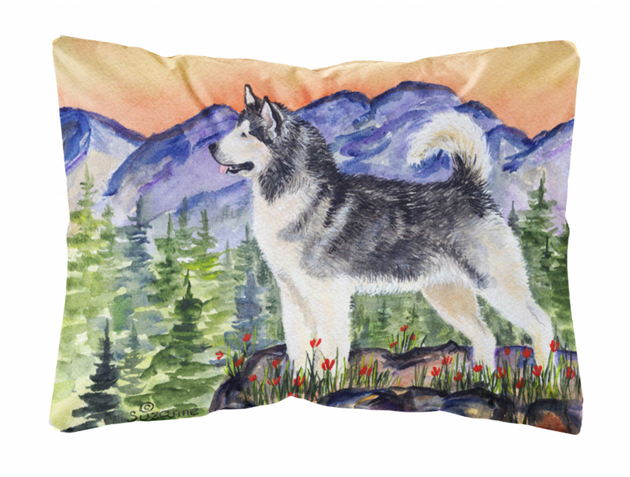 Dog Portrait/Landscape Painting Fabric Decorative Pillow - SS8157PW1216