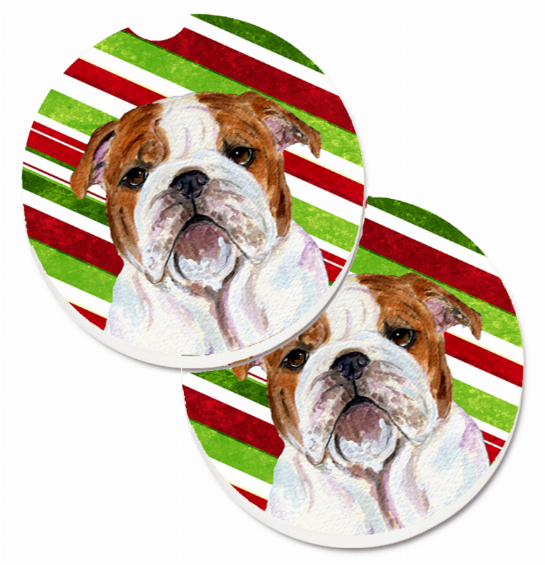 Dog Themed Holiday Christmas Cup Holder Car Coasters (Set of 2) - S000213B001695P076419V052