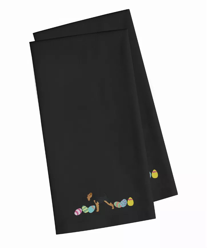 Easter Dog Design Embroidered Kitchen Towel Set of 2 - S000213B001695P114809V000