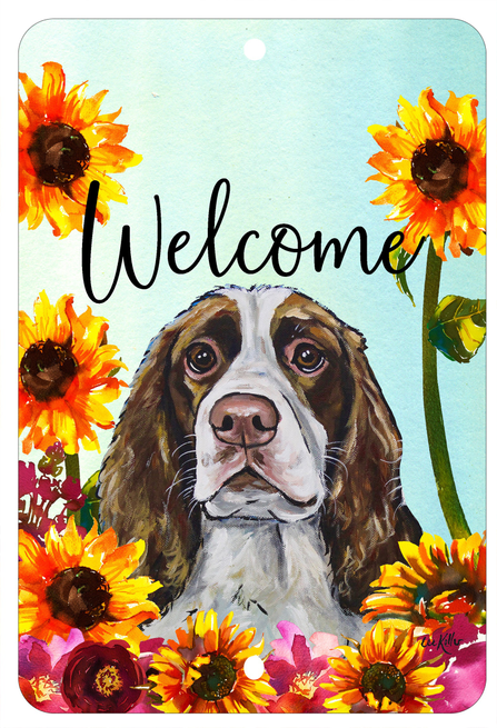 Springer Spaniel Liver - HHS Welcome Indoor/Outdoor Aluminum Sign