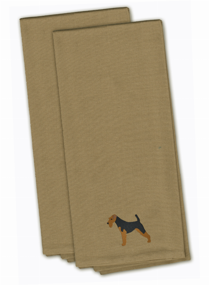 Dog Design Embroidered Kitchen Towel Set of 2 - BB3385TNTWE