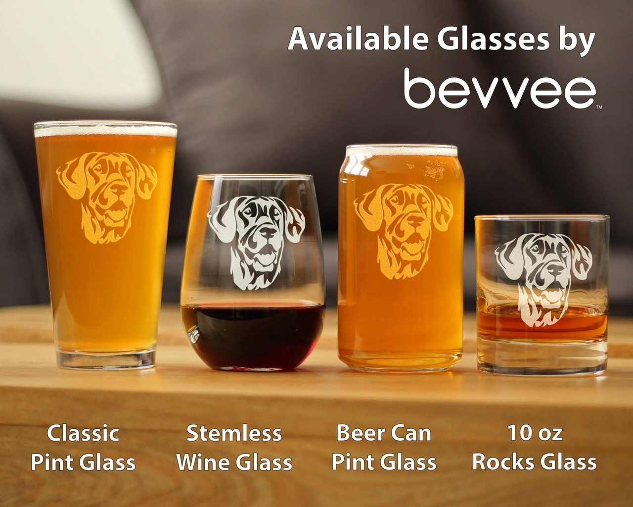 Great Dane Face Beer Can Pint Glass - Great Dane Gifts