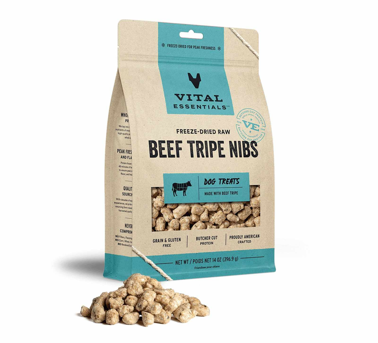 Vital Essentials® Freeze-Dried Beef Tripe Nibs Dog Treats,