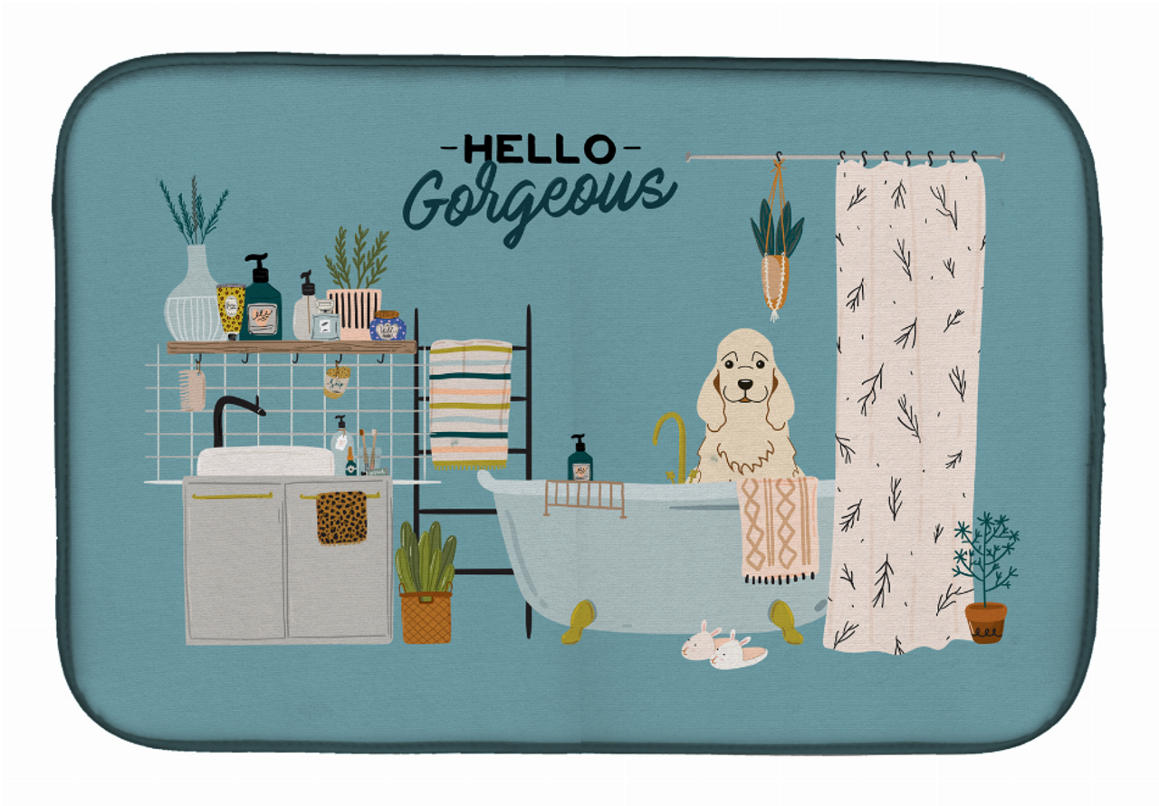 Dog in Bathtub Dish Drying Mat - S000213B001695P020165V005