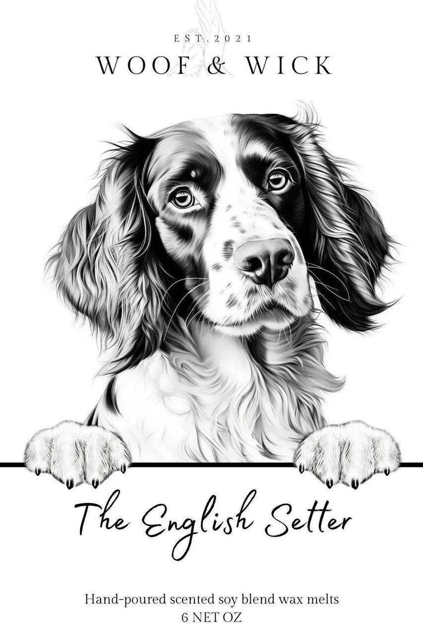 The English Setter - Dog Breed Pet Friendly Soy Wax Melts for Wax Warmers