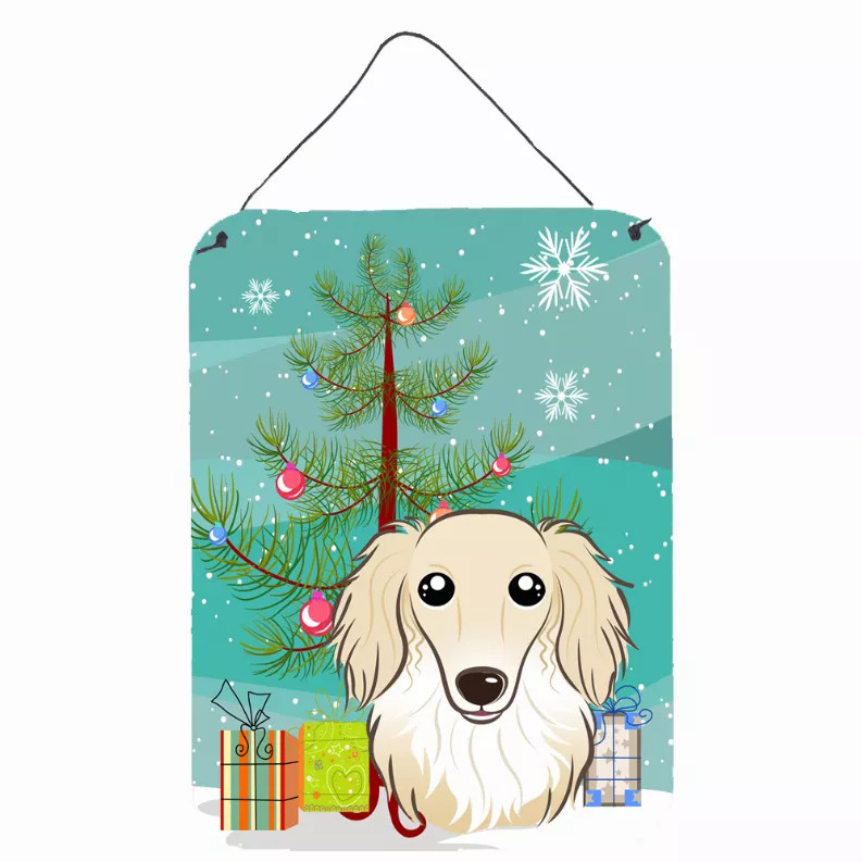 Christmas Tree and Dog Art Wall or Door Hanging Prints - S000213B001695P056064V000