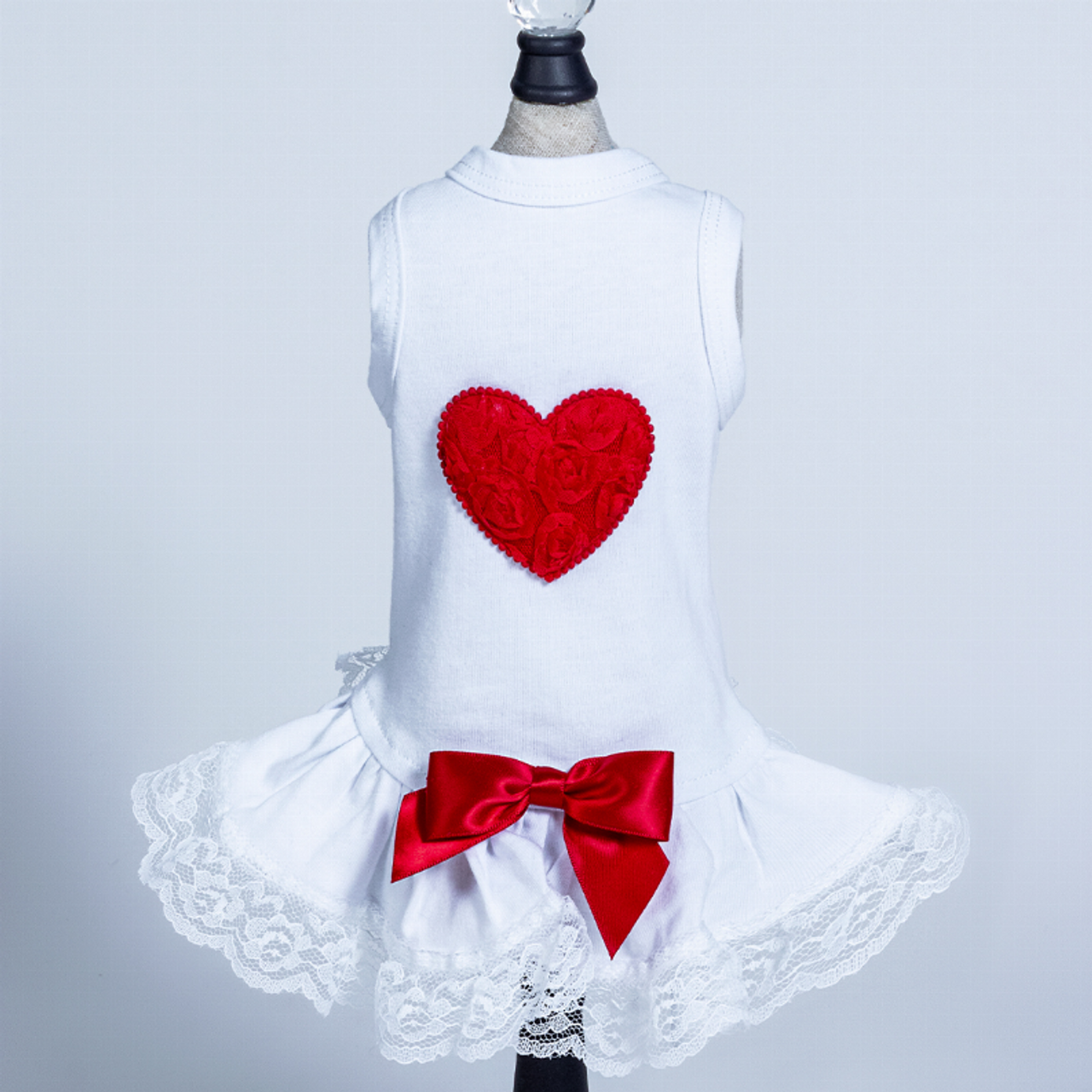 Laced Puff Heart Dress - S000612B001566P000084V008