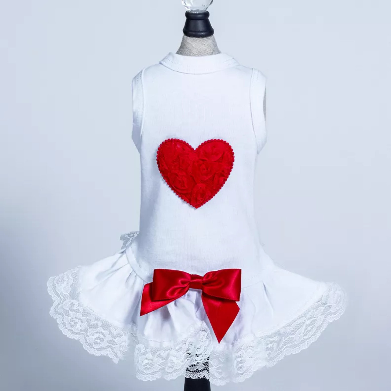Laced Puff Heart Dress - S000612B001566P000084V010