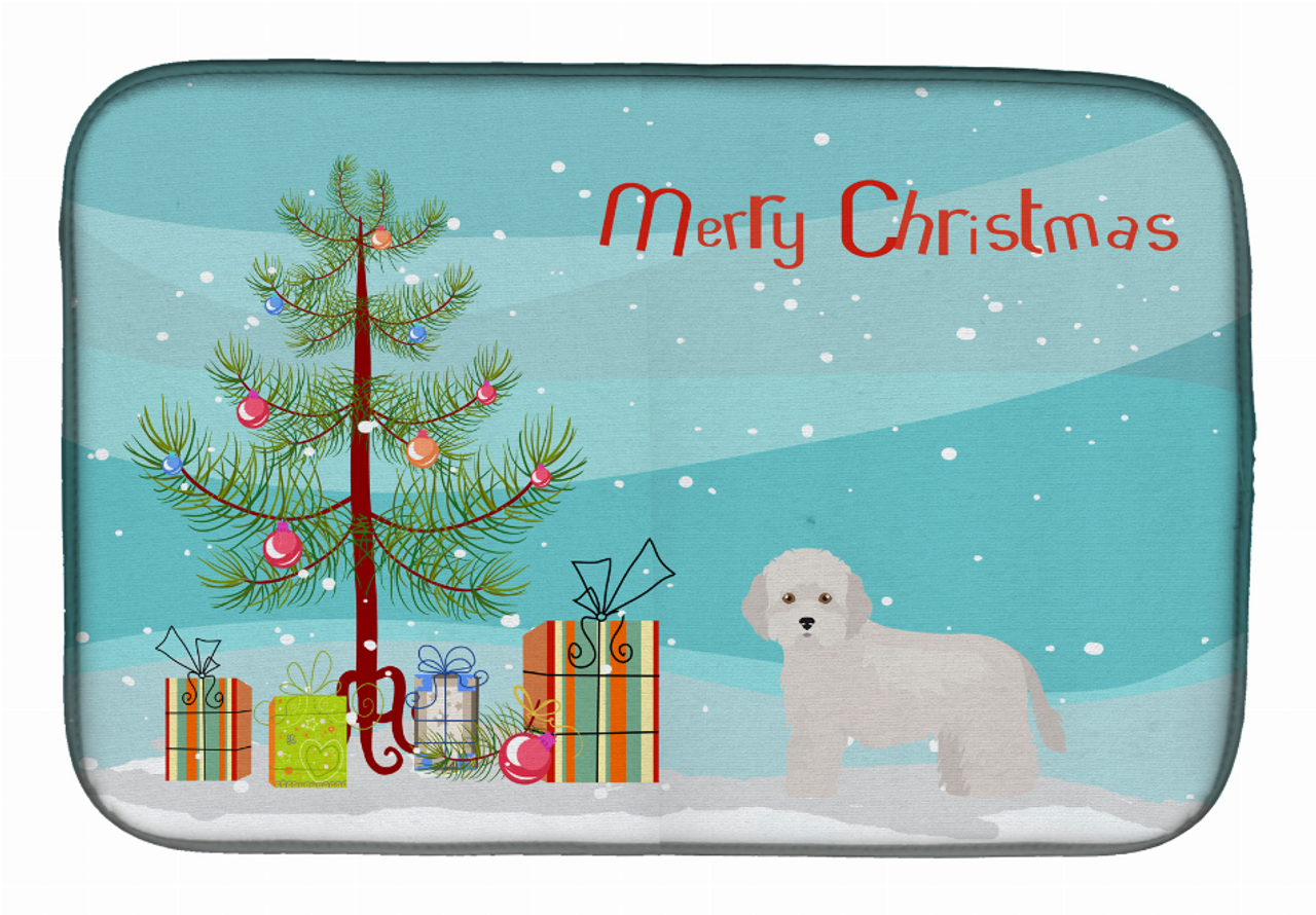 Dog Breed/Merry Christmas art Dish Drying Mat - CK3449DDM