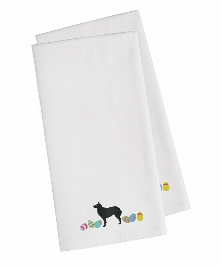Easter Dog Design Embroidered Kitchen Towel Set of 2 - CK1630WHTWE