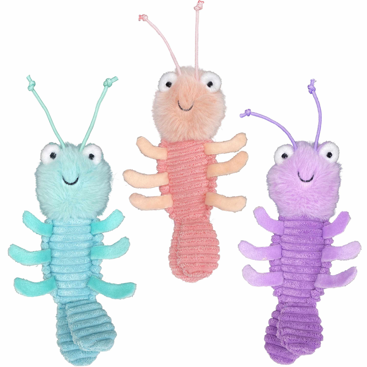Multipet Margaritaville® Mini Gumbo Shrimp Plush Dog Toy Assorted 6"
