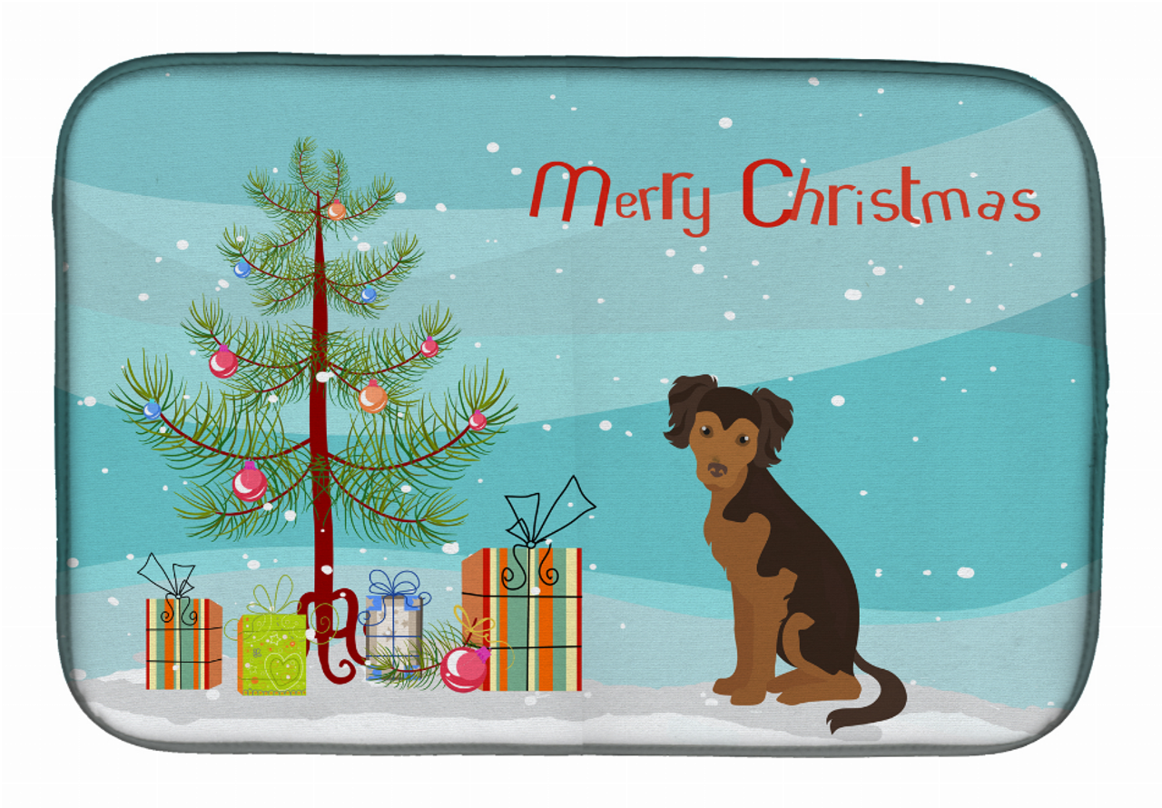 Dog Breed/Merry Christmas art Dish Drying Mat - CK3506DDM