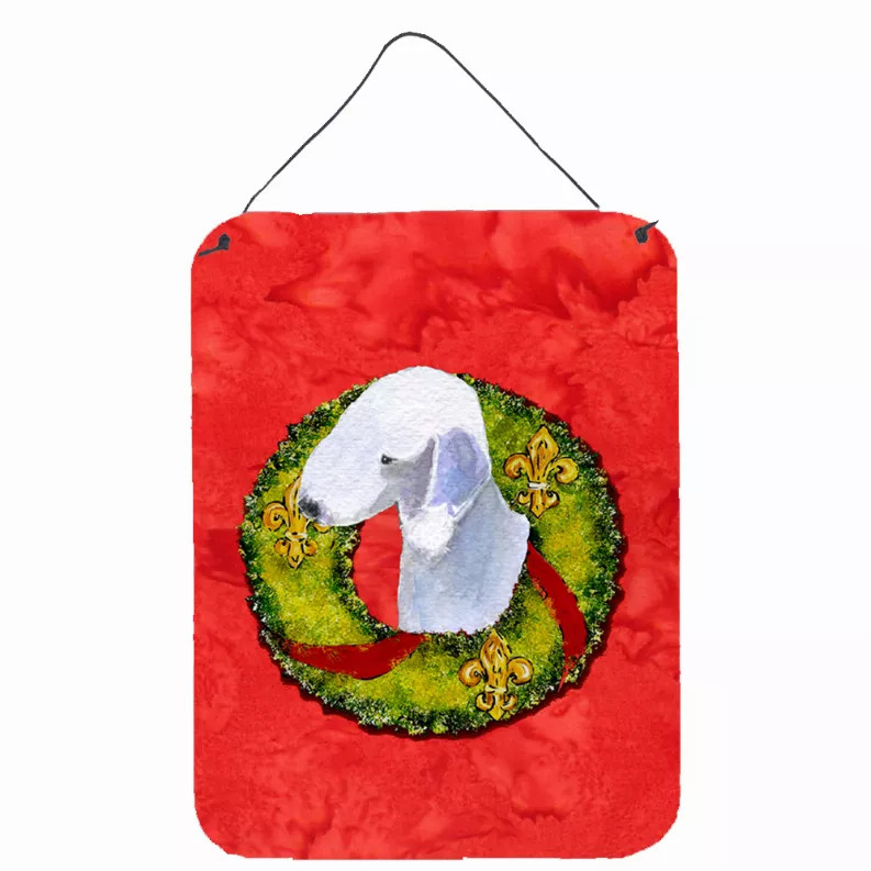 Christmas Wreath Design with Dog Wall or Door Hanging Prints - S000213B001695P028692V000