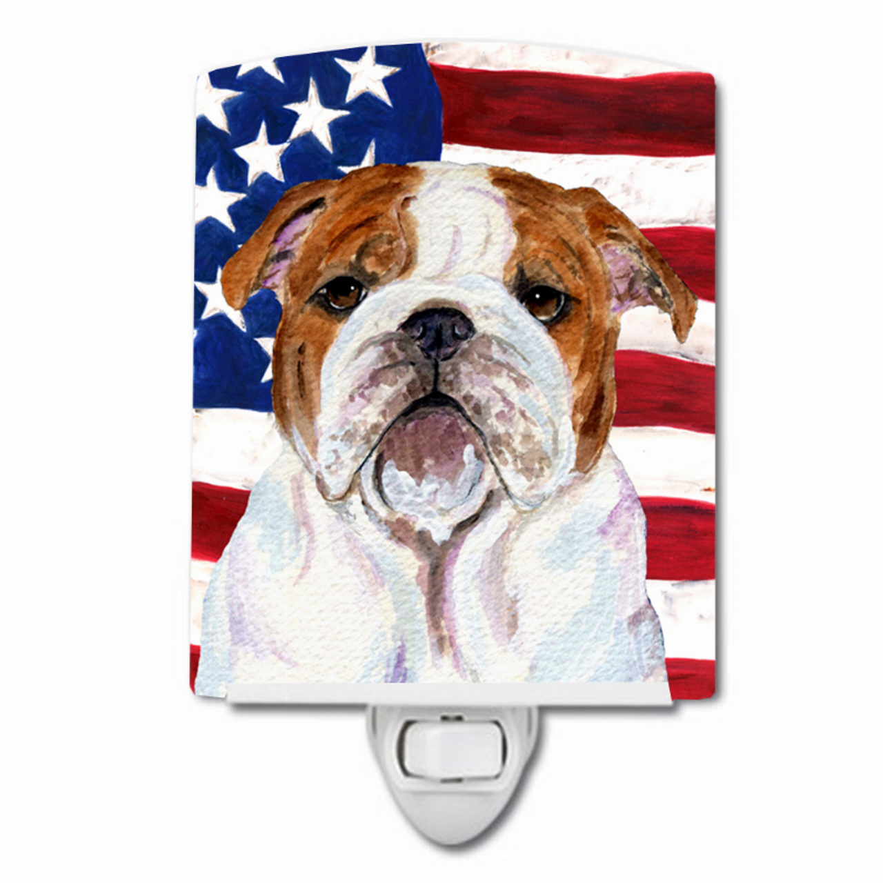 USA American Flag with Dog Ceramic Night Light - SS4046CNL