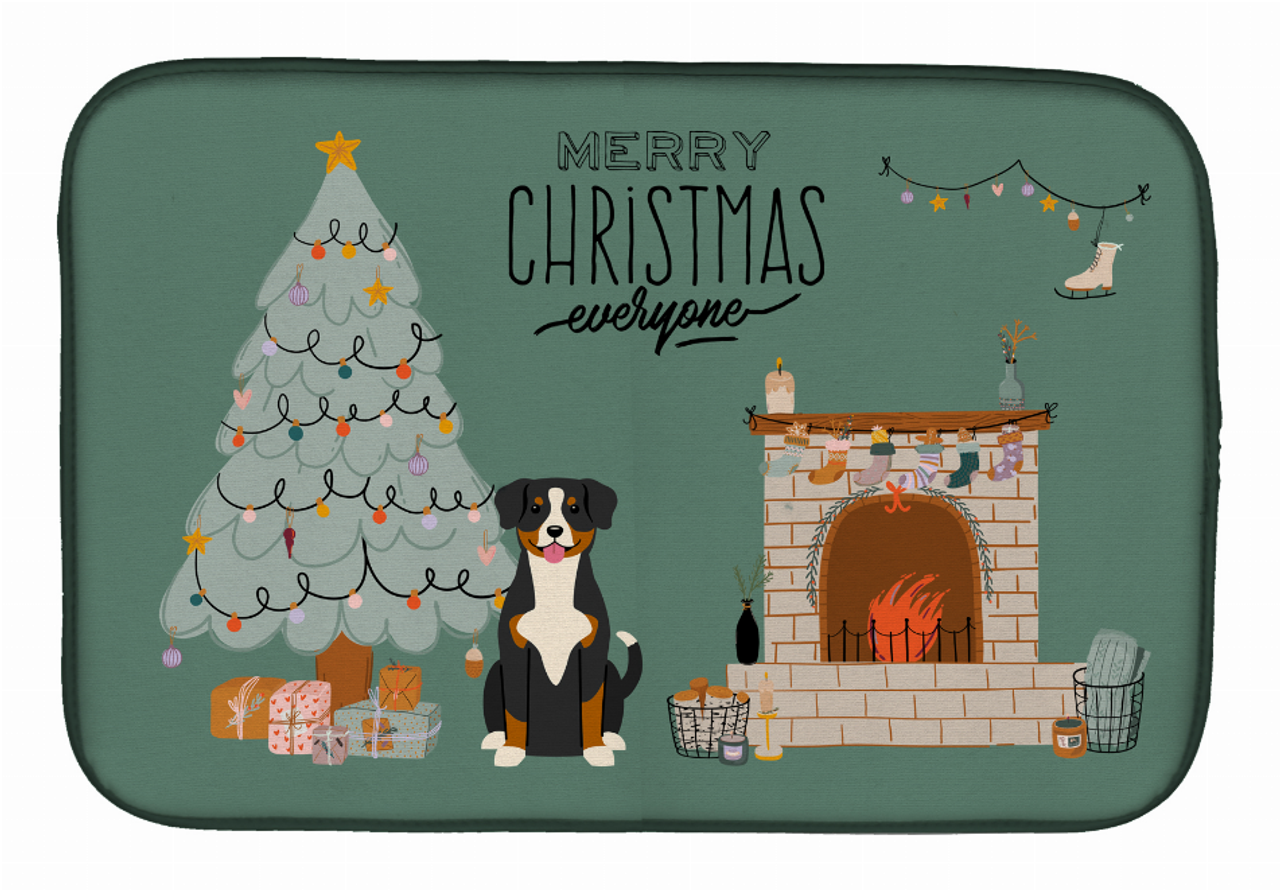 Dog Christmas Everyone Dish Drying Mat - S000213B001695P020167V008