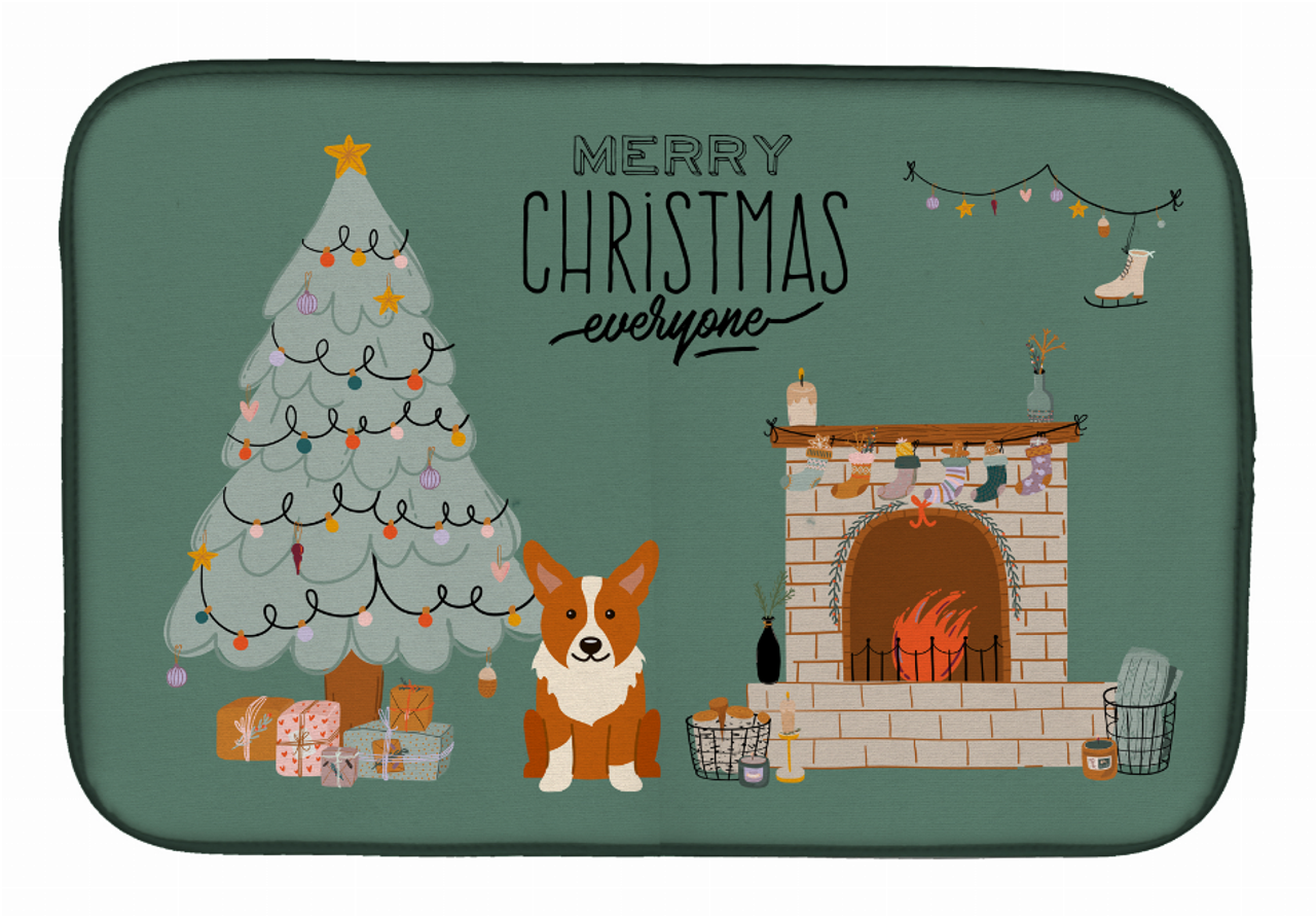 Dog Christmas Everyone Dish Drying Mat - S000213B001695P020167V021