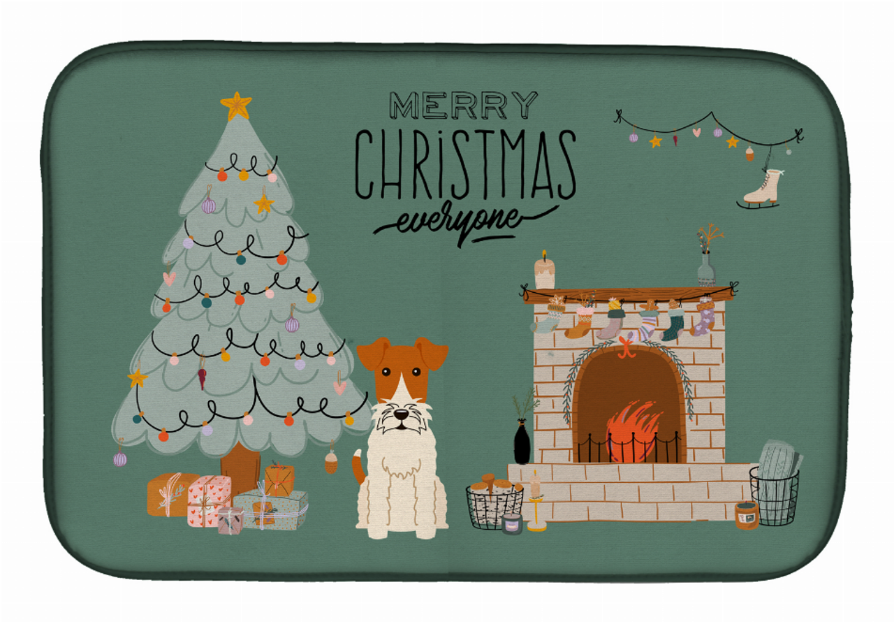 Dog Christmas Everyone Dish Drying Mat - S000213B001695P020167V022