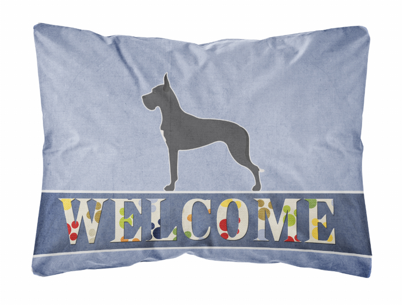 Welcome Dog Art Canvas Fabric Decorative Pillow - S000213B001695P080012V000