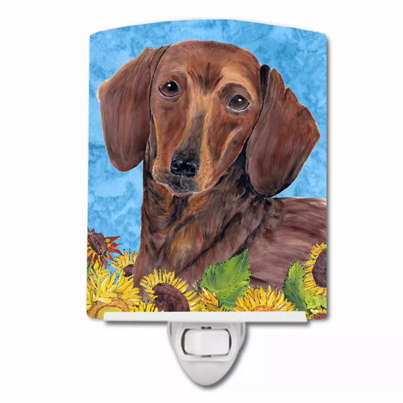 Dog In Summer Flowers Ceramic Night Light - S000213B001695P103183V000
