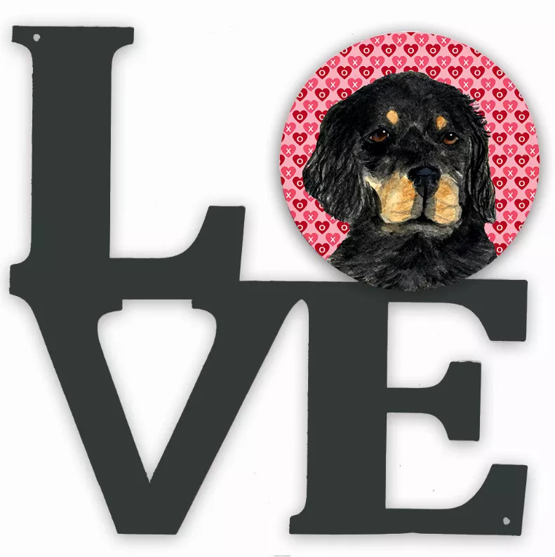 Dog Hearts Love and Valentine's Day Metal Wall Artwork LOVE - S000213B001695P012739V017