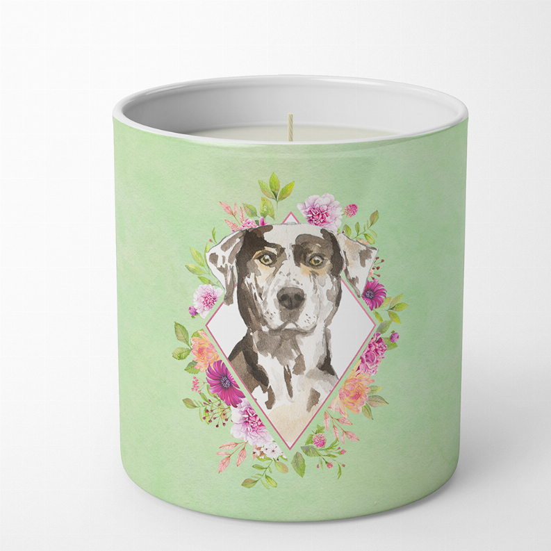 Dog 10 oz Flowers Decorative Soy Candle - CK4409CDL